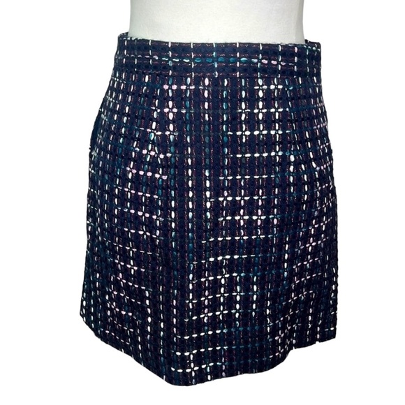 Loft Tweed Skirt Blue Purple - Picture 4 of 6